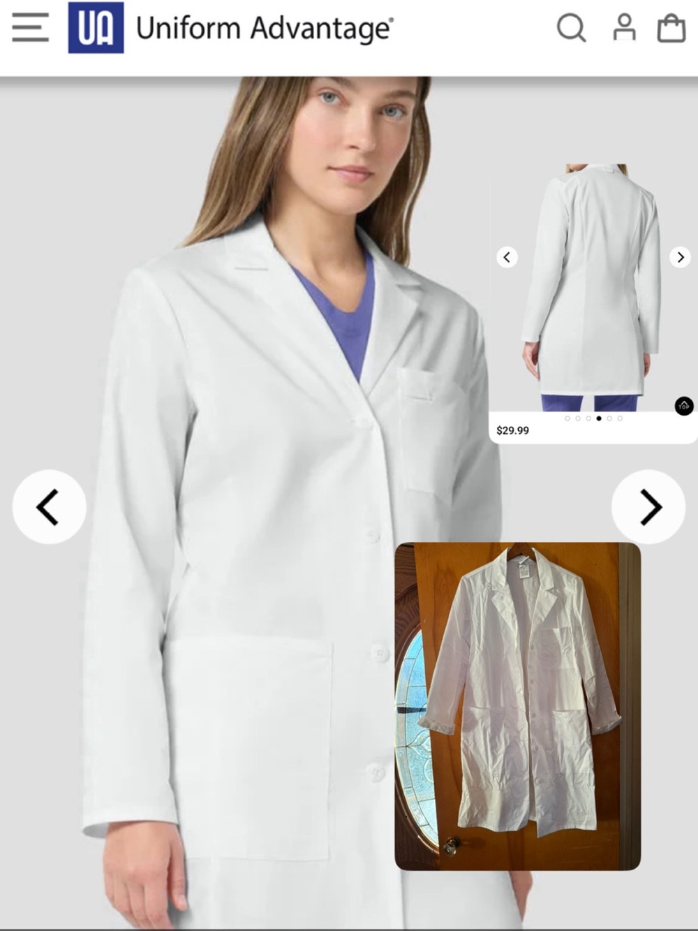Classic White Lab Coat - Women's Small